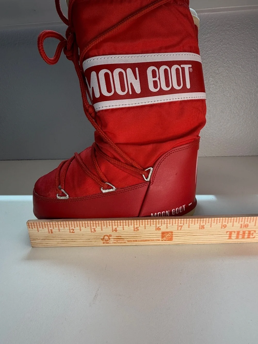 Moon Boot Original Red Nylon Snow Boots kids EU 31 34 Kids 13.5 - 2.5